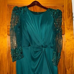 Custom made modest evening gown